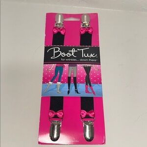 Black and Pink Boot Straps